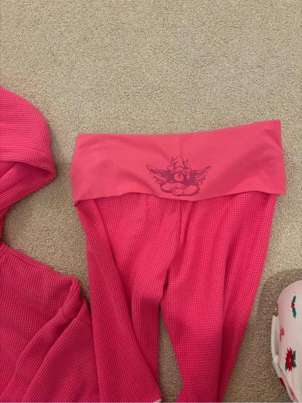 Boys Lie Perfect Match Thermal Hoodie & Flare Pant Set Pink OS/S